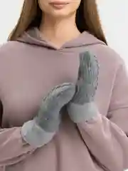 Серый варежки женские