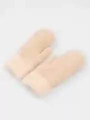 Бежевый варежки женские