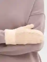 Бежевый варежки женские