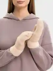 Бежевый варежки женские