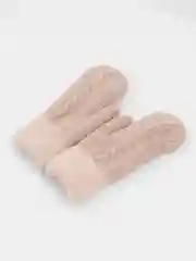 Пудровый варежки женские