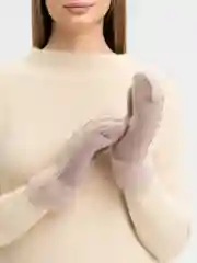 Пудровый варежки женские
