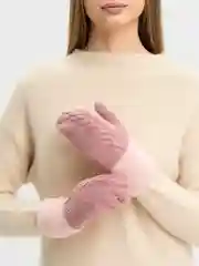 Розовый варежки женские