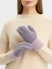 Сиреневый варежки женские