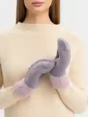 Серый варежки женские