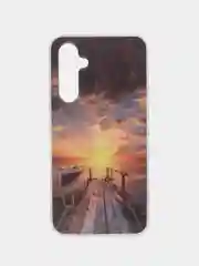 Рыжий чехол для Samsung Galaxy A54 / Самсунг Галакси А54, силиконовый, с рисунком
