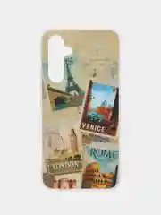 Хаки чехол для Samsung Galaxy A54 / Самсунг Галакси А54, силиконовый, с рисунком