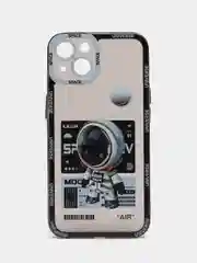 Ледяной чехол для iPhone 11 12 13 14 Pro Max с принтом с защитой камеры космос астронавт айфон