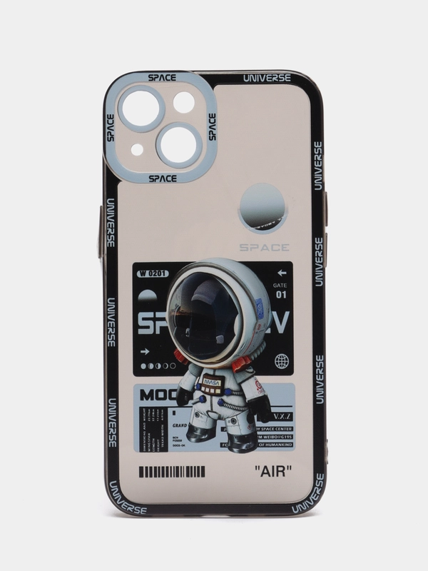 Чехол для iPhone 11 12 13 14 Pro Max с принтом с защитой камеры космос астронавт айфон