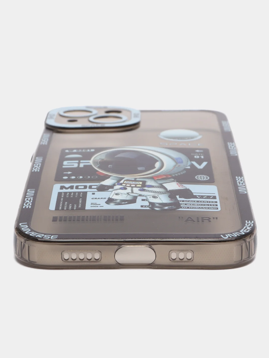 Лазурный чехол для iPhone 11 12 13 14 Pro Max с принтом с защитой камеры космос астронавт айфон