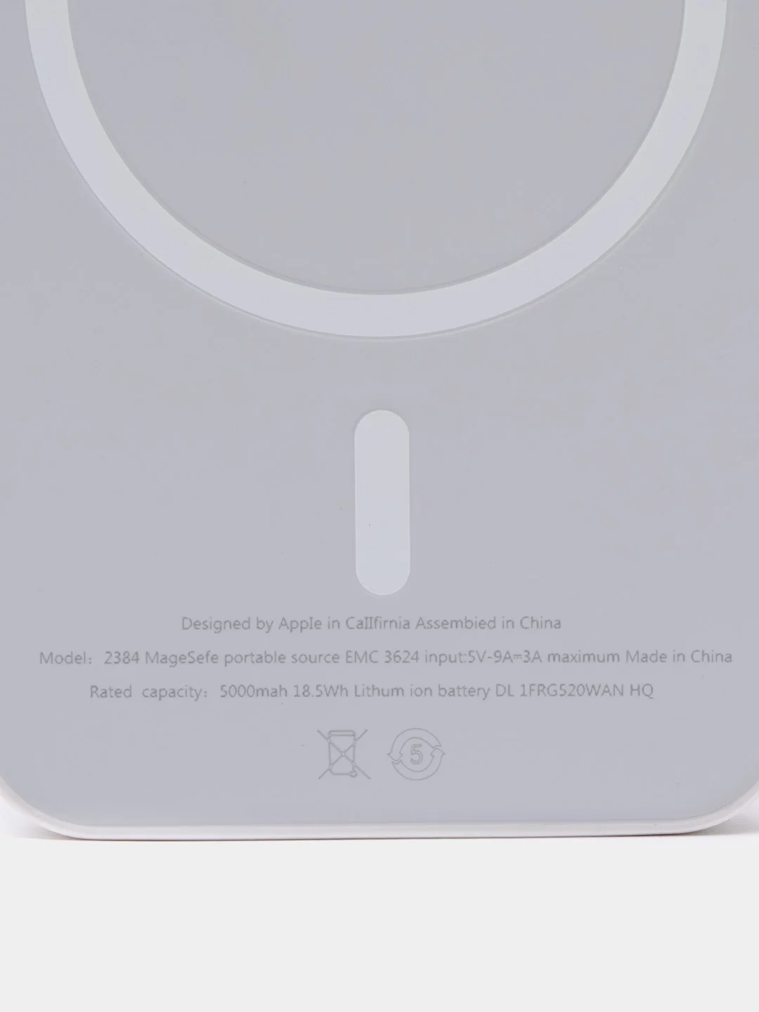 Белый аккумулятор внешний для iPhone, беспроводная зарядка MagSafe, для айфона, повербанк