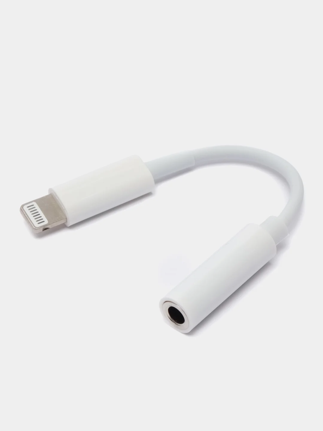 Белый переходник для айфон наушников Lightning - 3,5 мм для iPhone, адаптер