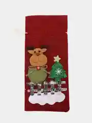 Красный подарочный новогодний чехол-мешок для бутылки вина
