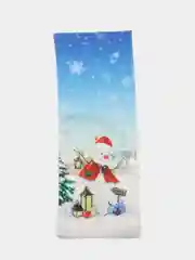 Лазурный подарочный новогодний чехол-мешок для бутылки вина