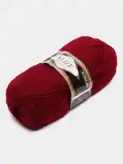 Багровый пряжа Alize Lanagold, комплект 2 штуки, 3 штуки, 49% шерсть, 51% акрил, 100 г, 240 м,Ч1