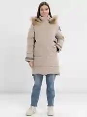 Бежевый куртка парка