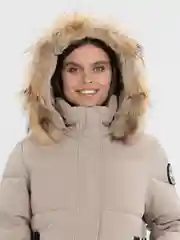 Бежевый куртка парка