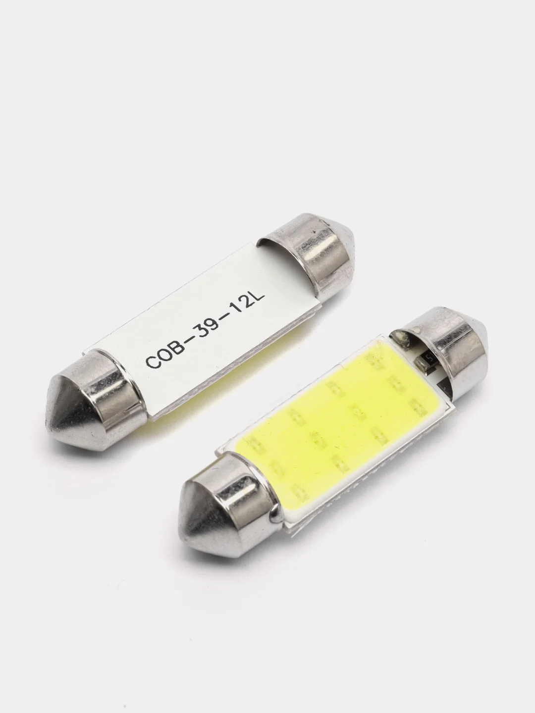 Автолампа диод T11(C5W) 12V 6W 1 COB диод 1-конт 39 мм, белая, SKYWAY салон, номер