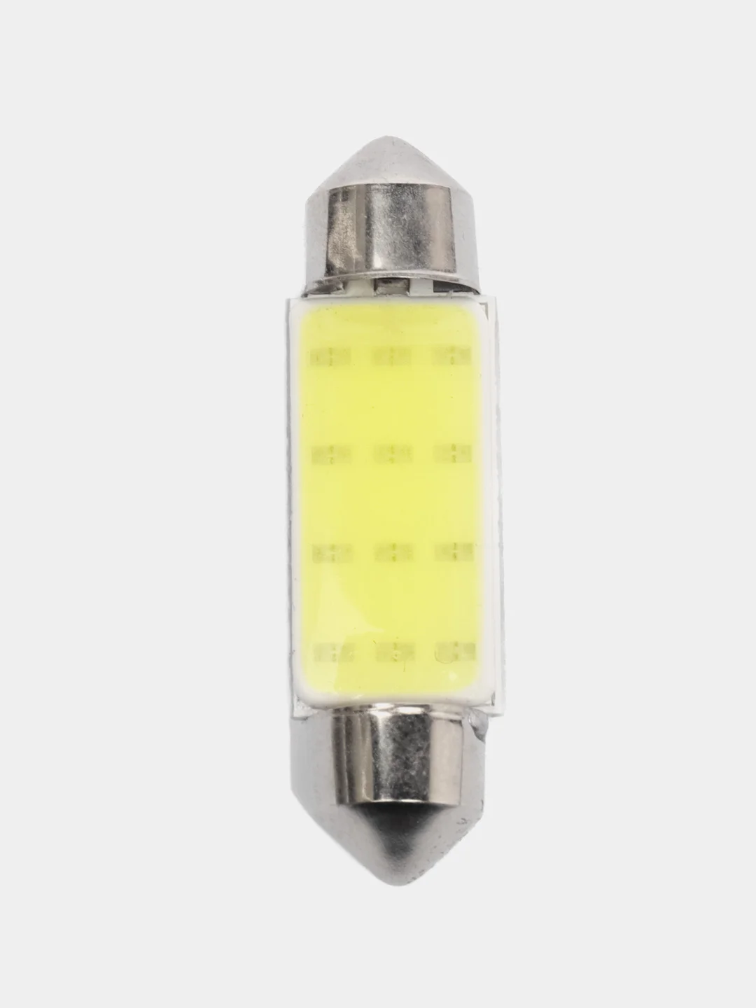 Автолампа диод T11(C5W) 12V 6W 1 COB диод 1-конт 39 мм, белая, SKYWAY салон, номер