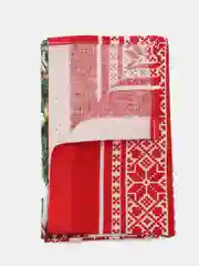 Вишнёвый полотенце кухонное из рогожки "Новый год"