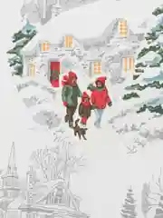 Прозрачный полотенце кухонное из рогожки "Новый год"