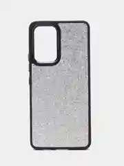 Серебряный чехол для Samsung Galaxy A53 / Самсунг Галакси А53, силиконовый с блестками