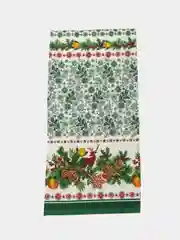 Тёмно-зелёный полотенце кухонное из рогожки "Новый год"