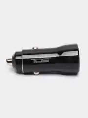 Черный автомобильное зарядное устройство TDS, 2 х USB, 2.1А