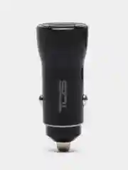 Черный автомобильное зарядное устройство TDS, 2 х USB, 2.1А