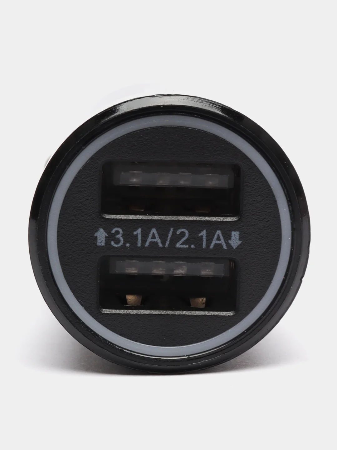 Черный автомобильное зарядное устройство TDS, 2 х USB, 2.1А