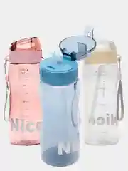 Бутылка для воды с трубочкой, спортивная бутылка, 580 мл