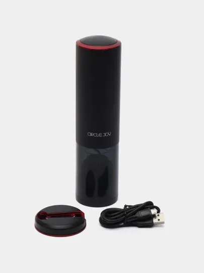 Черный электрический штопор Xiaomi Circle Joy Round Stainless Electric Wine Opener CJ-EKPQ02