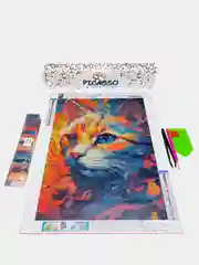 Алмазная мозаика, 30 х 40 см, "Кошка", без подрамника