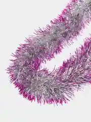 Фуксия мишура для елки d-8,5 см, 200 см
