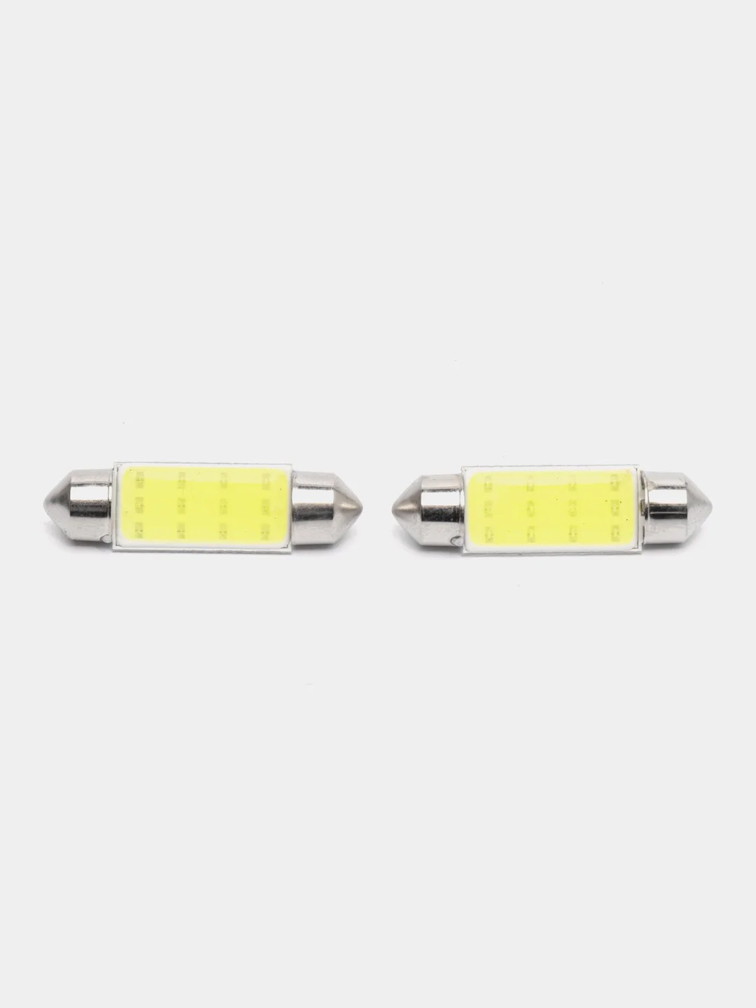 Автолампа диод T11(C5W) 12V 6W 1 COB диод 1-конт 39 мм, белая, SKYWAY салон, номер