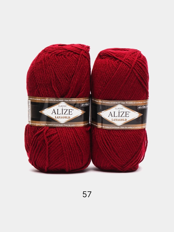Пряжа Alize Lanagold, комплект 2 штуки, 3 штуки, 49% шерсть, 51% акрил, 100 г, 240 м,Ч1