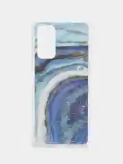 Синий чехол HUAWEI Honor 10X Lite, Хуавей Хонор 10Х Лайт, силиконовый, с мраморным рисунком