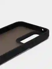 Темно-синий чехол матовый для Samsung Galaxy A54, пластиковый, полупрозрачный, с глянцевой рамкой