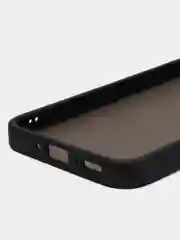 Темно-синий чехол матовый для Samsung Galaxy A54, пластиковый, полупрозрачный, с глянцевой рамкой