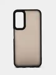 Угольный чехол матовый для Samsung Galaxy A24, пластиковый, полупрозрачный, с глянцевой рамкой
