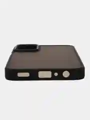 Угольный чехол матовый для Samsung Galaxy A24, пластиковый, полупрозрачный, с глянцевой рамкой
