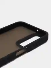 Угольный чехол матовый для Samsung Galaxy A24, пластиковый, полупрозрачный, с глянцевой рамкой