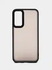 Угольный чехол матовый для Samsung Galaxy A34, пластиковый, полупрозрачный, с глянцевой рамкой