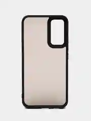 Угольный чехол матовый для Samsung Galaxy A34, пластиковый, полупрозрачный, с глянцевой рамкой