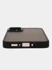 Угольный чехол матовый для Samsung Galaxy A34, пластиковый, полупрозрачный, с глянцевой рамкой