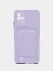 Сиреневый силиконовый чехол для Realme C20/C11 2021, с карманом для карт, прозрачный