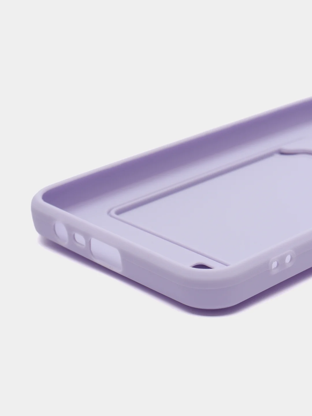 Сиреневый силиконовый чехол для Realme C20/C11 2021, с карманом для карт, прозрачный