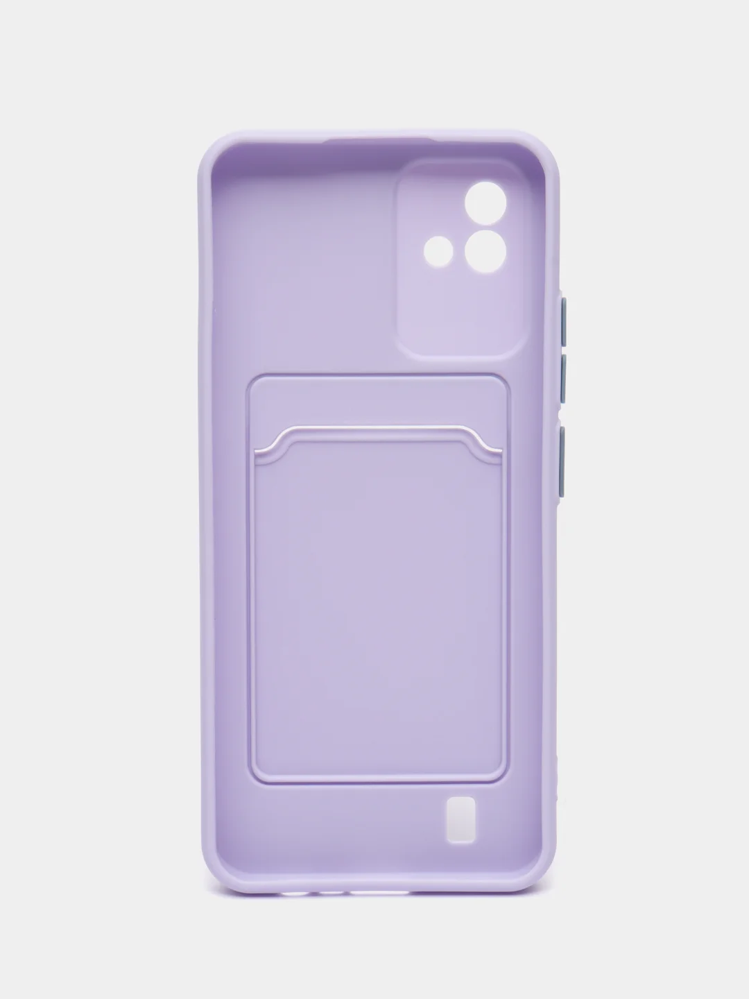 Сиреневый силиконовый чехол для Realme C20/C11 2021, с карманом для карт, прозрачный