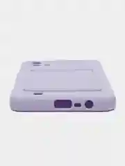 Сиреневый силиконовый чехол для Realme C20/C11 2021, с карманом для карт, прозрачный