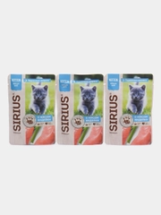 Влажный корм для котят SRIUS кусочки в соусе индейка с курицей, 85 г